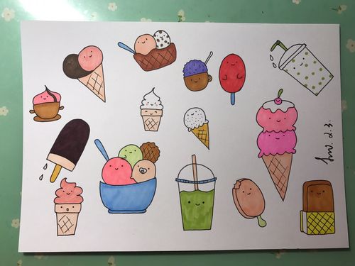 简笔画冰淇淋