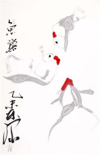 现代简笔抽象水墨画第一人东泽先生水墨画欣赏