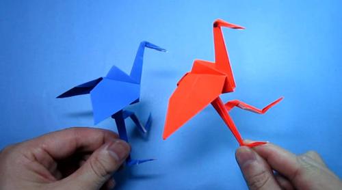 儿童手工折纸丹顶鹤,简单又漂亮的纸鹤折法教程,diy手工制作视频教程.