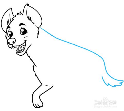 如何画可爱的鬣狗?
