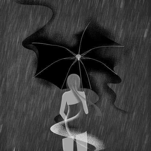 雨|插画|艺术插画|时雨蒙_rainie - 原创作品 - 站酷 (zcool)
