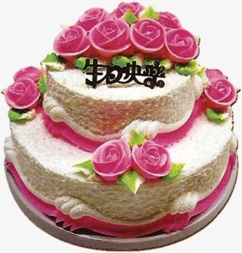 生日快乐艺术字蛋糕生日元素