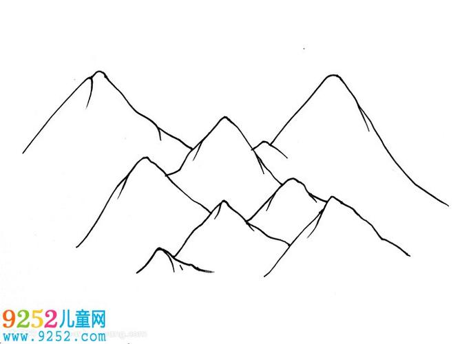儿童怎么画喜马拉雅山山水简笔画喜马拉雅山画法的教程