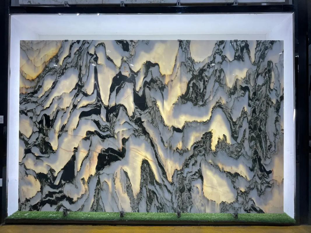 精品天然山水画,透光效率#大理石 #天然石 #石材人 #别墅 - 抖音
