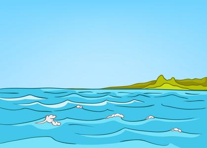 卡通自然风景海照片