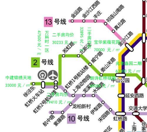 上海地铁二号线站点图 上海地铁2号线的不同方向是什么意思?