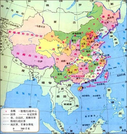 中国地形图带行政区划💛巧艺网