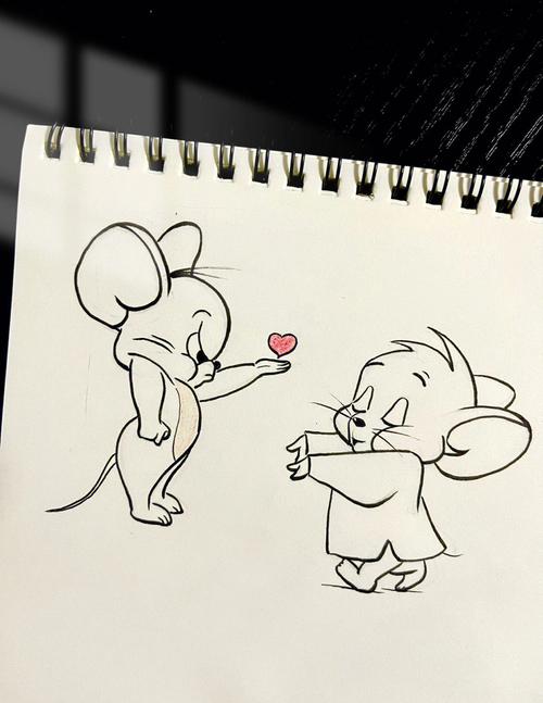 零基础手绘简笔画汤姆杰瑞猫和老鼠