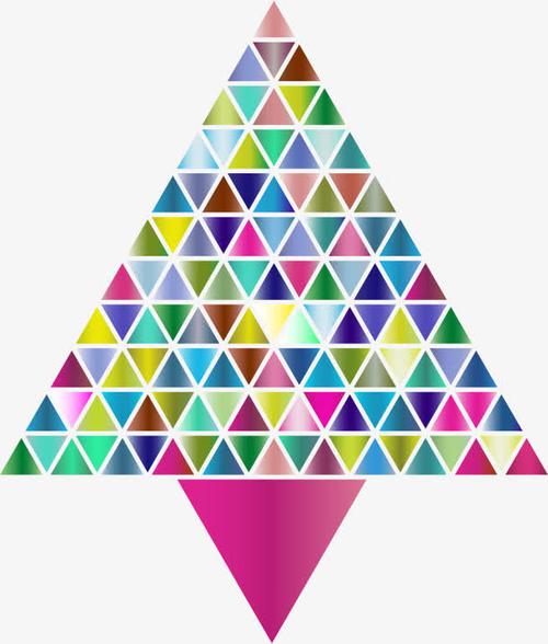 多色三角形图案
