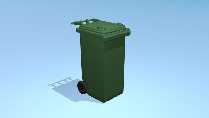 轮式垃圾桶3d模型