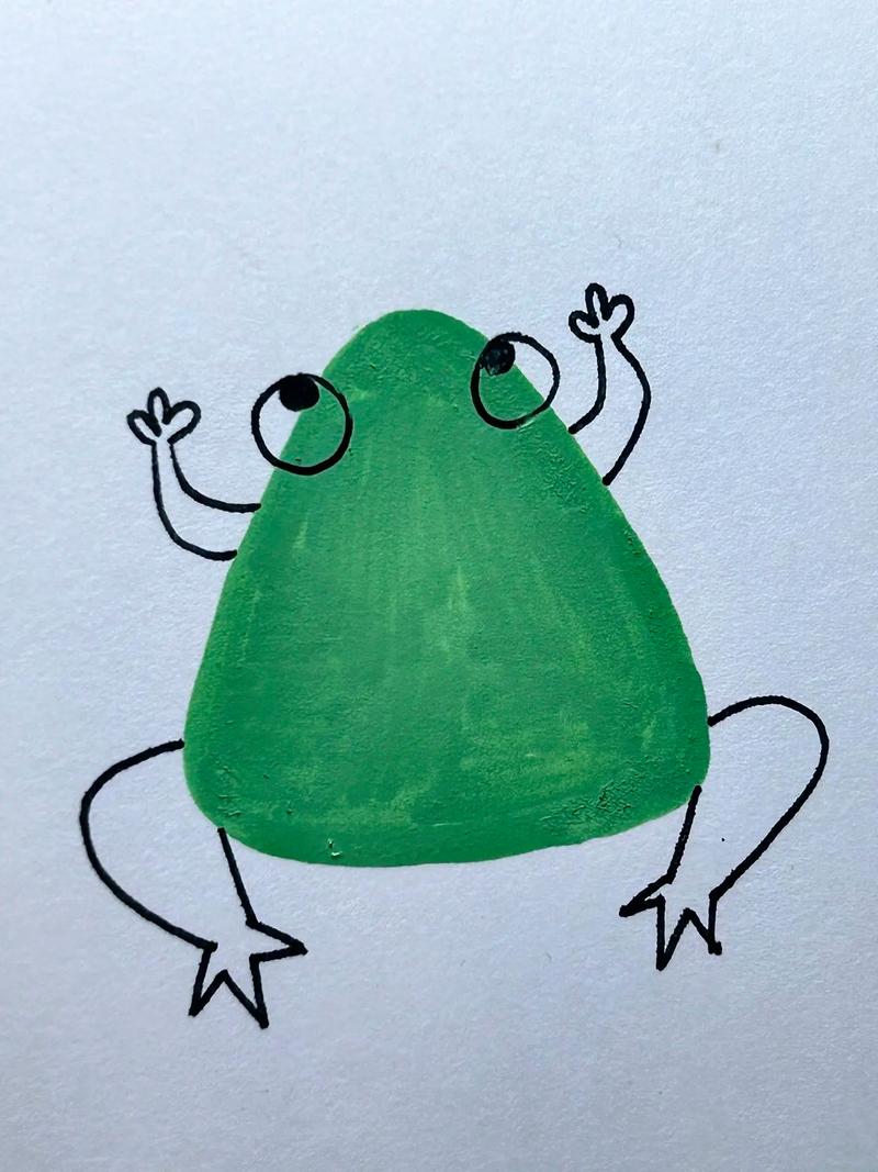 小青蛙简笔画.一起来学简笔画吧,简单易学#画画 #简笔画 # - 抖音