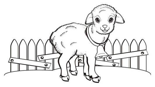 可爱的小羊站图片-可爱的小羊站素材-可爱的小羊站插画-摄图新视界