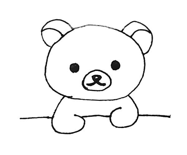 彩色熊简笔画图片 彩色熊怎么画 - 动物简笔画 - 老师板报网