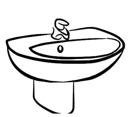 洗手池怎么画简单易学_简笔画 - 搜图案网
