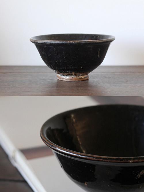 瓷器黑釉系列金元时期黑釉碗两个