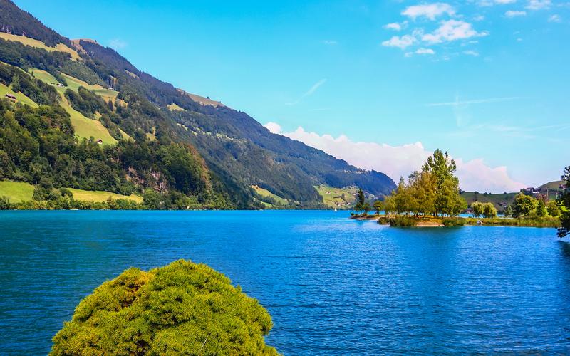 瑞士龙江湖唯美护眼图片桌面壁纸