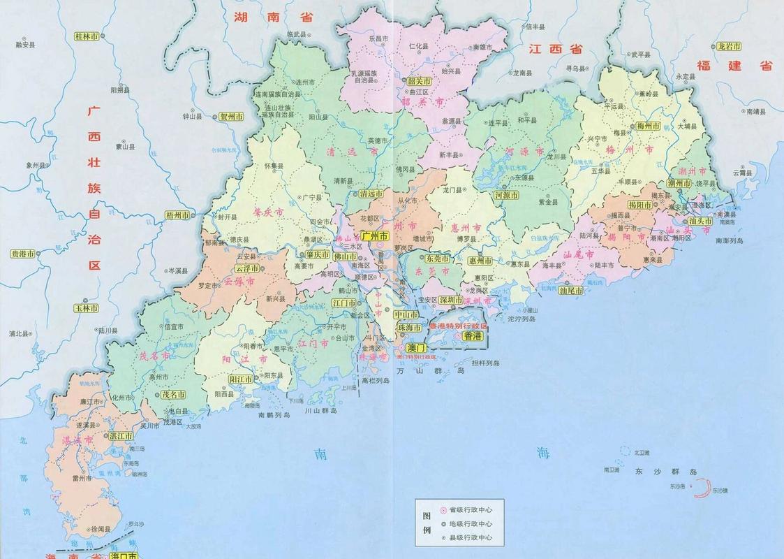 广东省地图 看看周末去哪儿玩