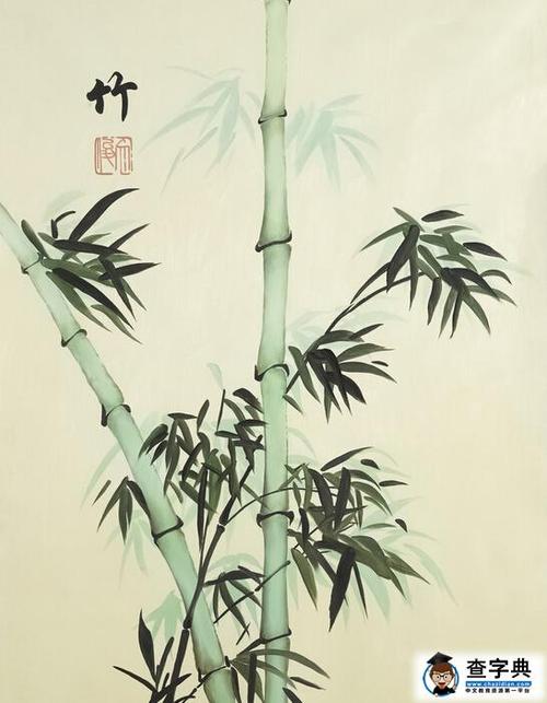 国画竹子作品欣赏-高大的竹子