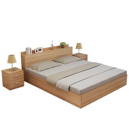 寻木匠板式床18米现代简约双人床15m收纳储物床出租房经济型榻榻米床