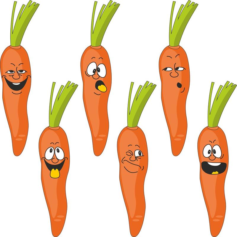 情感卡通胡萝卜蔬菜集