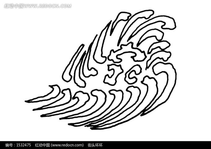 中国古典图案-曲线构成的的图案