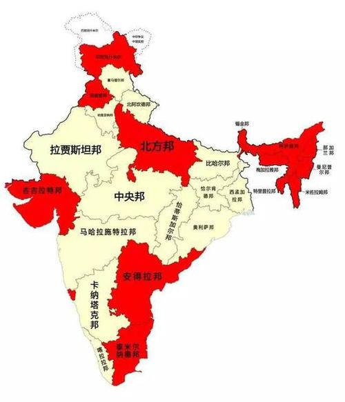 一半国土都想搞独立印度只在地图上才是完整国家