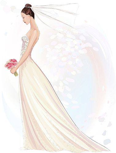 卡通婚纱新娘