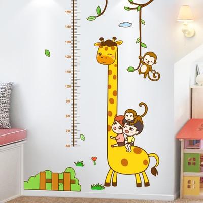 儿童卡通身高墙贴纸测量婴儿房幼儿园墙面装饰画主题环境材料布置