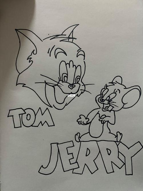 简笔画汤姆和杰瑞