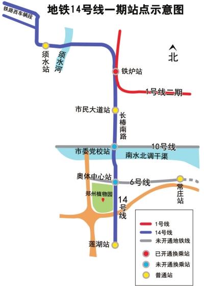 郑州地铁14号线一期工程即将开通运营 共有6座站点 速度将达100km/h