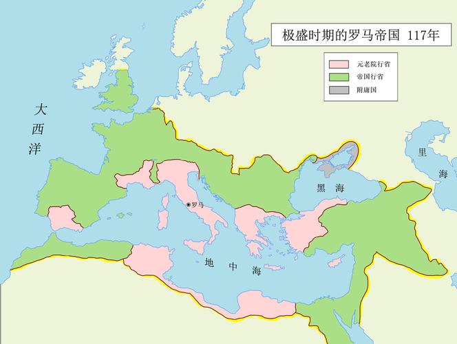 从此罗马帝国一分为二:西罗马帝国定都罗马,疆域包括今天的意大利