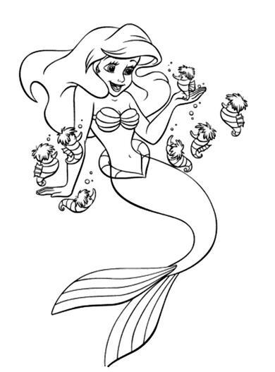 海底世界里的美人鱼公主简笔画画法步骤步骤教程人鱼公主简笔画步骤图