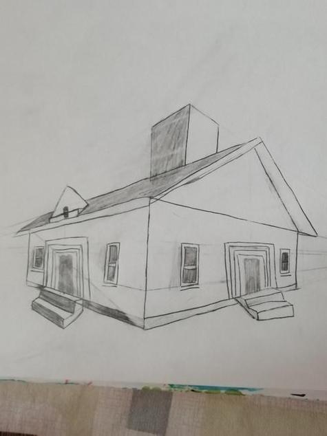 房子素描画房子素描画简单图片