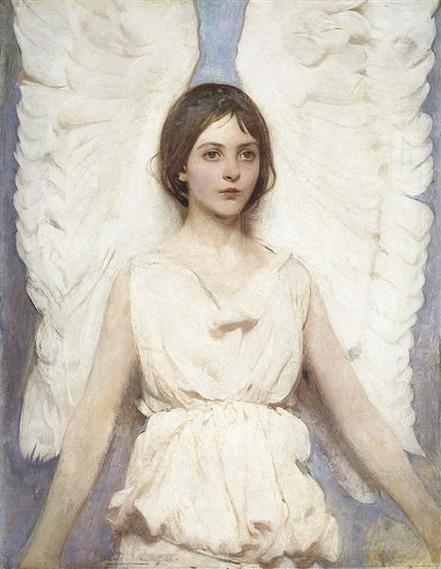 天使angel - 雅培·亨德森·塞耶作品,无水印高清大图 - 麦田艺术