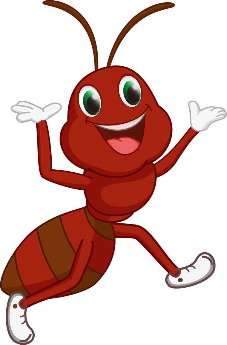 矢量红色卡通蚂蚁图片-卡通红色蚂蚁的矢量插图素材-高清图片-摄影