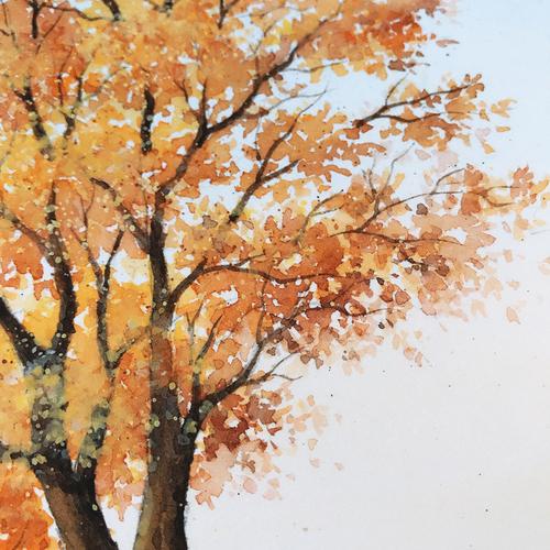 【米蒂风景水彩】秋天的美景～ | mitty_爱画画的米蒂