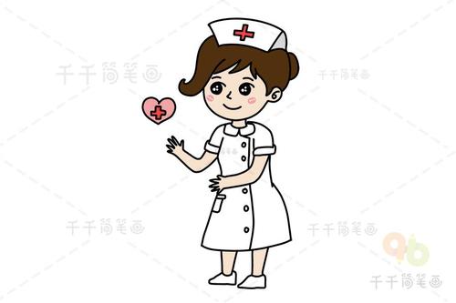 五一劳动节护士简笔画 致敬医护人员