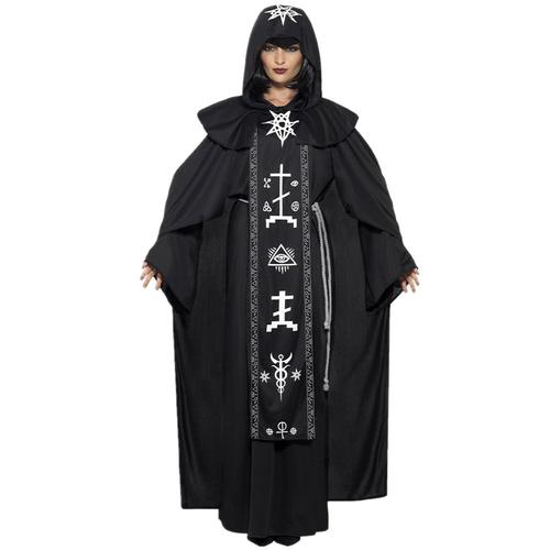 男女万圣节服装 成人 情侣巫师长袍服装 女巫婆黑暗吸血鬼装扮服