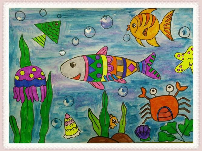 大班幼儿水彩画作品 幼儿园水彩画作品图片 简单