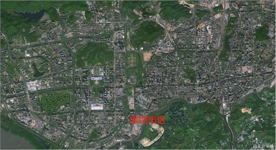 卫星影像-国产资源三号卫星拍摄的深圳和香港卫星图