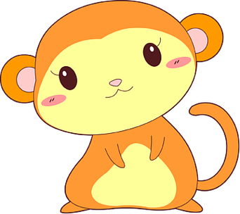 q版可爱卡通萌萌哒小动物十二生肖猴子