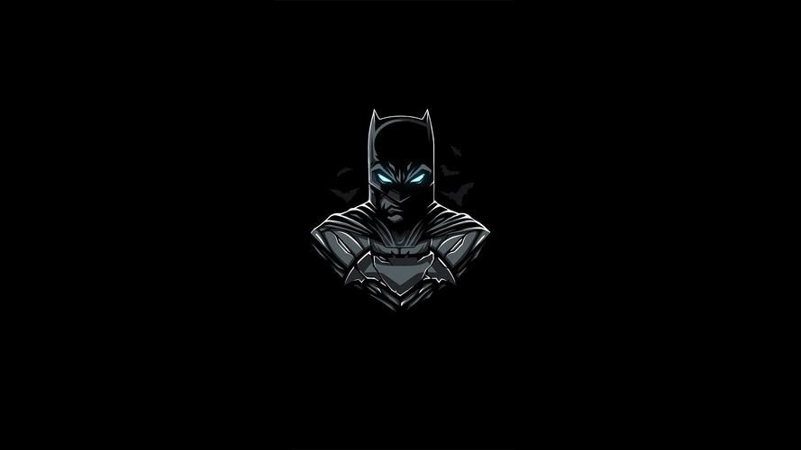 蝙蝠侠阿莫德纯黑极简高清壁纸 超级英雄电脑壁纸 - like壁纸网
