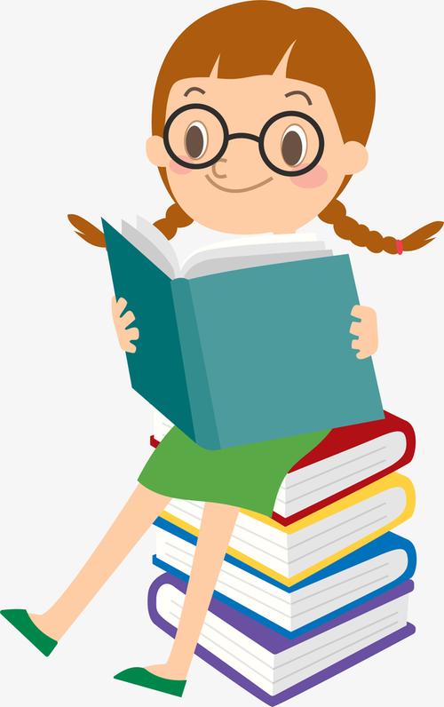 高考加油看书的女孩素材免费下载_觅元素