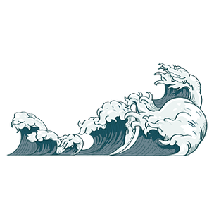 中国风海浪浪花波浪装饰图案