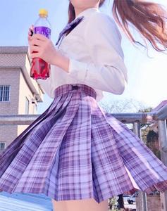 jk制服裙紫色