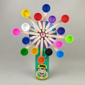 材料彩色塑料瓶盖矿泉水饮料幼儿园拼图创意制作玩具盖子246人付款6