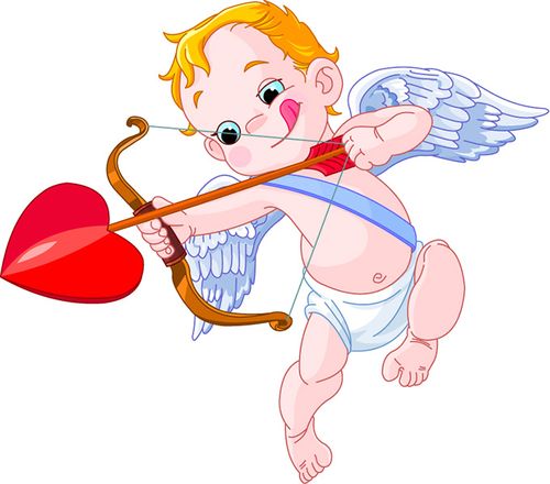 的卡通神话人物矢量素材情人节素材射箭丘比特爱神天使翅膀婴儿爱情