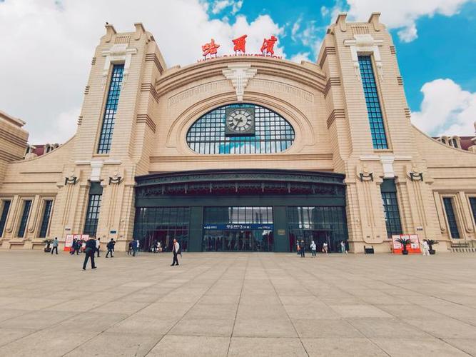 欧式风格的哈尔滨火车站原创拍摄