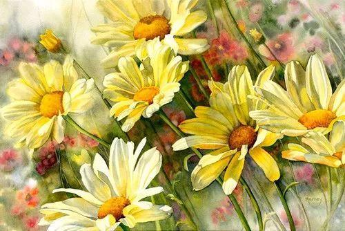 花与光的碰撞,她的水彩画不仅细腻灵敏,还原了花卉的芬芳形态