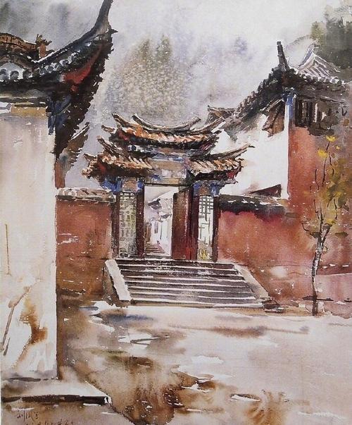 水彩里的古建民居丨刘凤兰绘